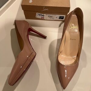 Christian Louboutin Pigalle Plato 100 Patent pumps Sz 40